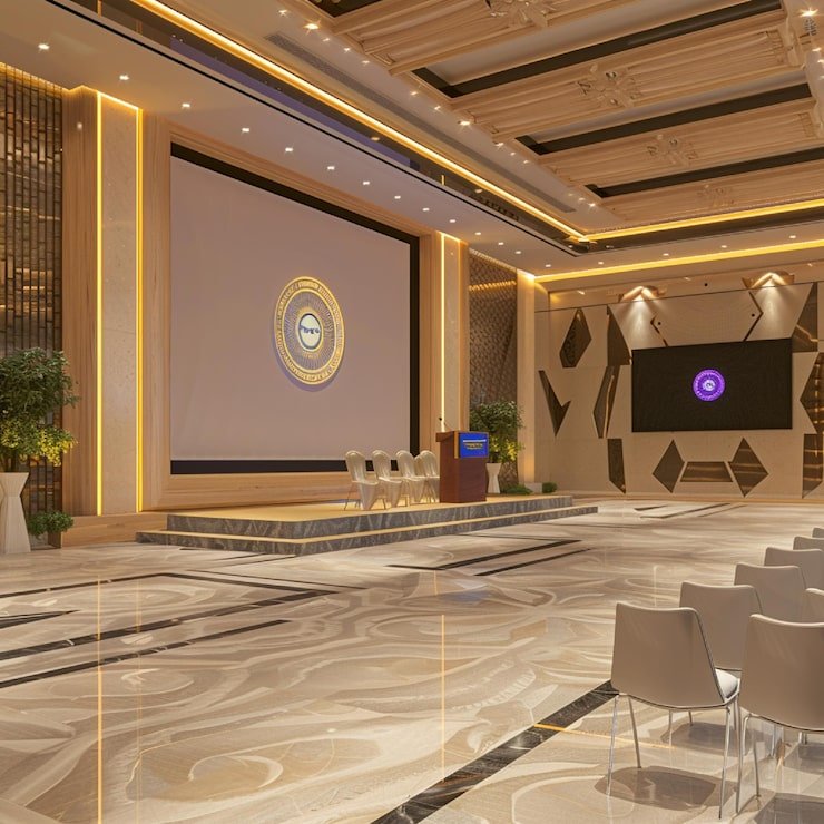 conference-hall-with-large-screen-podium-branded-decorations_1314467-3976